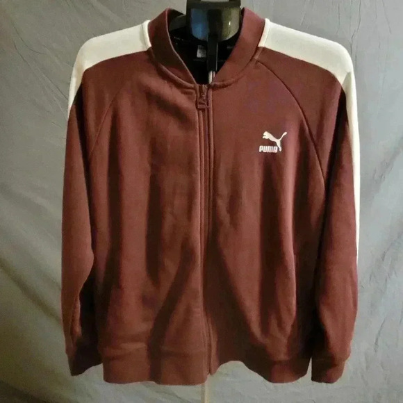 Burgundy Puma Tracksuit Jacket - Picture 1 of 3